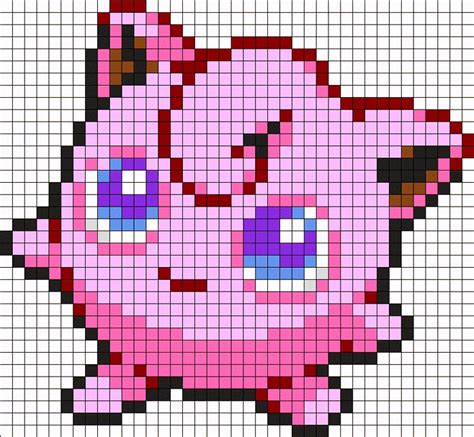pixel art pokemon modèle à imprimer.